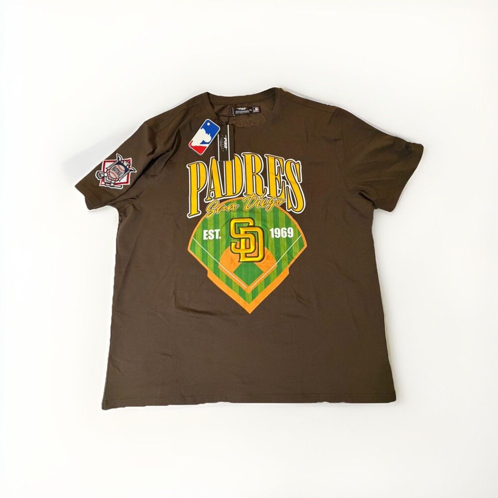 NWT Pro Standard San Diego Padres T Shirt Men’s 2XL Brown MLB Established 1969
